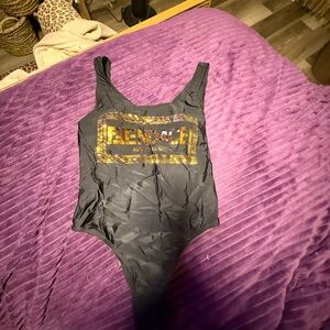 Fendi (FFENDACE…. Promo with Fendi and Versace) Black One Piece with Gold Logo